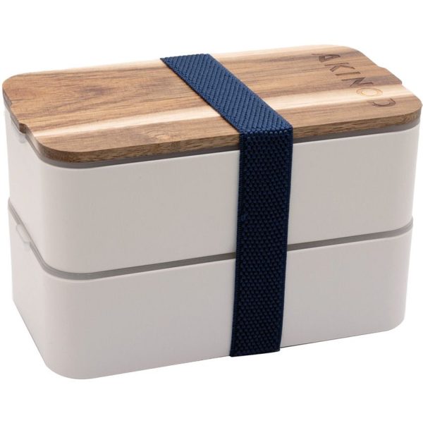 Akinod Bento Lunch Bag Blue - Dual Compartment