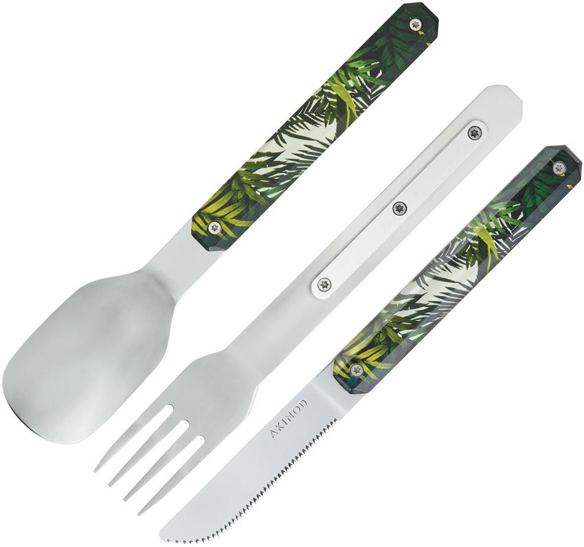 Akinod 12H34 Magnetic Cutlery Set 7" 2Cr14 Stainless Jungle