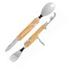 Akinod 13H25 Folding Cutlery Set - Olive Wood