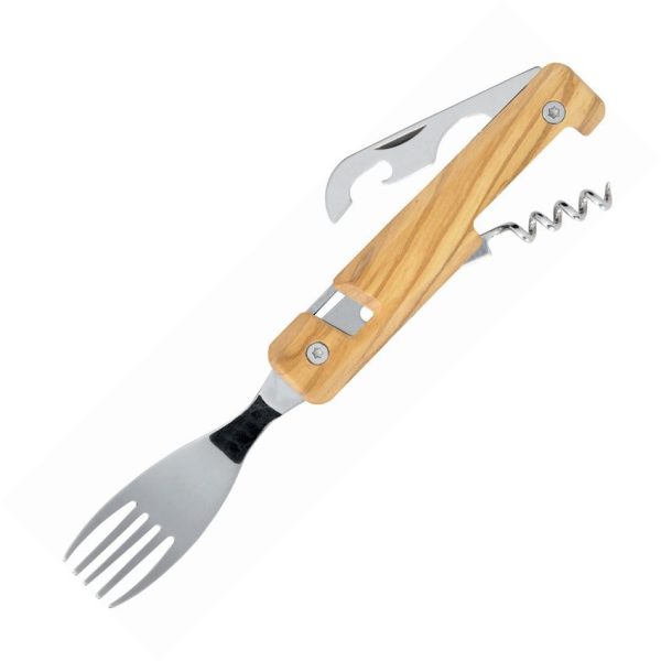 Akinod 13H25 Folding Cutlery Set - Olive Wood