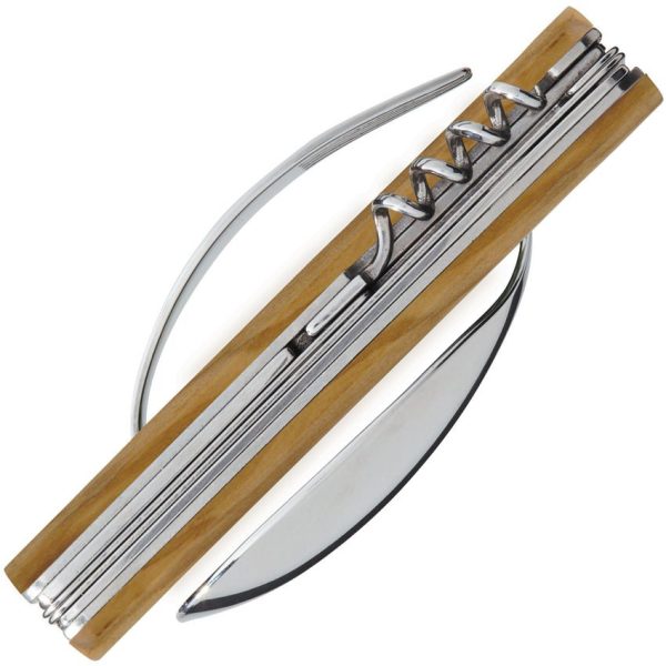 Akinod 13H25 Folding Cutlery Set - Olive Wood