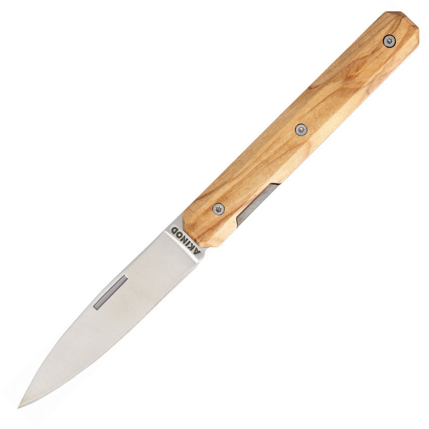 Akinod 18H07 Paring Linerlock Folding Knife 2.88" 3Cr13 Olive Wood