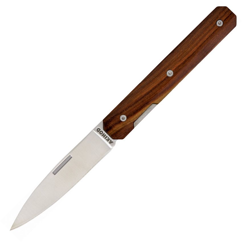 Akinod 18H07 Paring Linerlock 2.88" 3Cr13 Coralwood