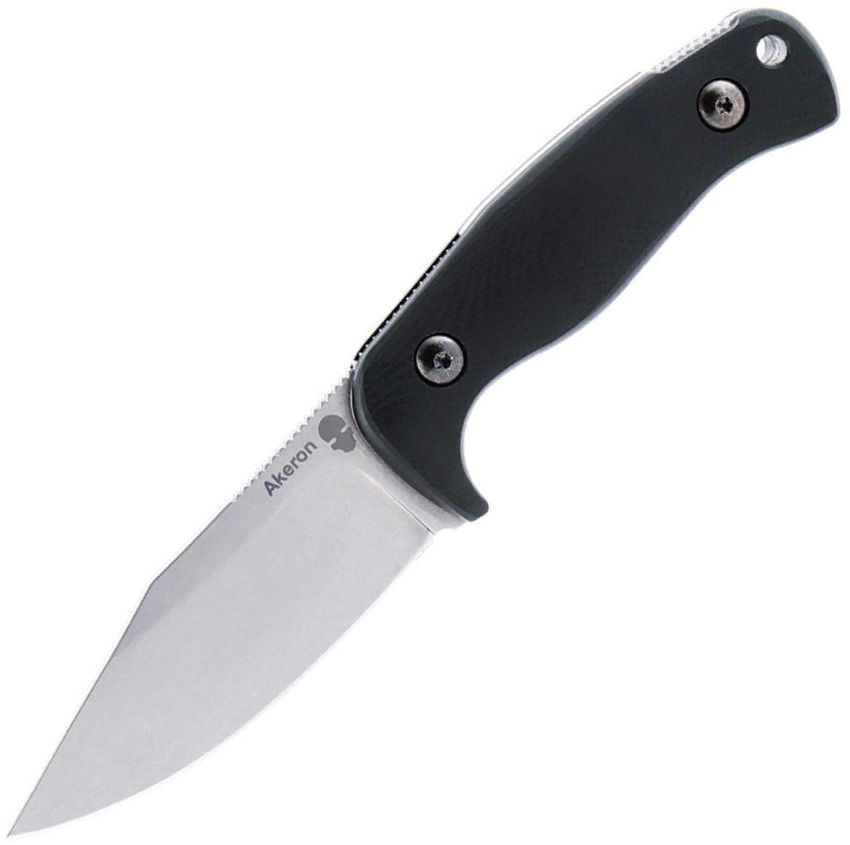 Akeron Eklipse by Tony Lopes 3" Fixed Blade Knife N690 Black G10