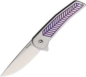Alliance Designs Scout S1P Framelock Folding Knife Purple Titanium