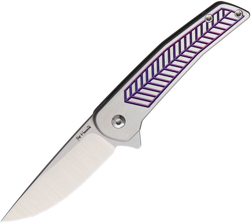 Alliance Designs Scout Framelock Purple Folding Knife 2.25" RWL-34