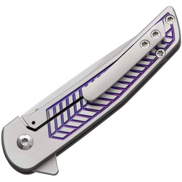 Alliance Designs Scout S1P Framelock Folding Knife Purple Titanium