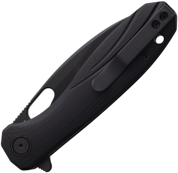 Ameight Eymor Linerlock Black 14C28N Spear Point
