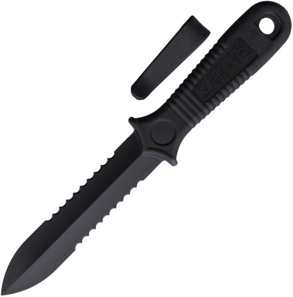 AMG Corp Long Kobe Boot Knife Black Serrated