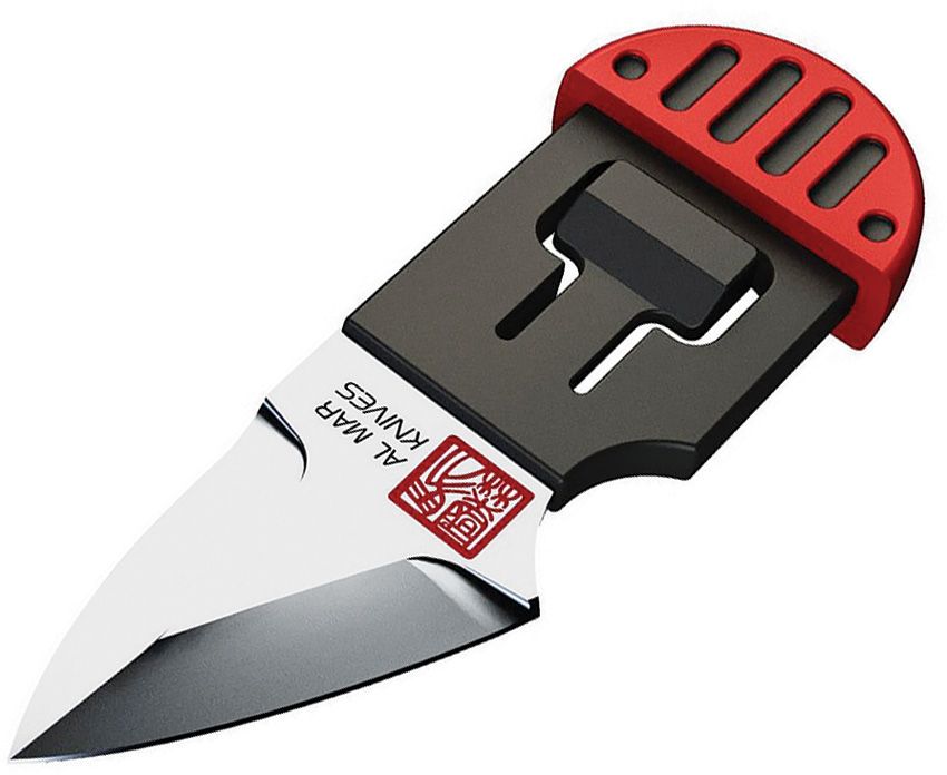 Al Mar Stinger Keyring Fixed Blade Knife D2 Steel Red
