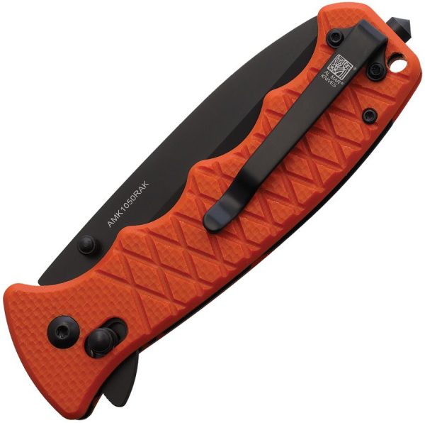 Al Mar 1050RAK Rescue Assisted D2 Steel Folding Knife Orange G10