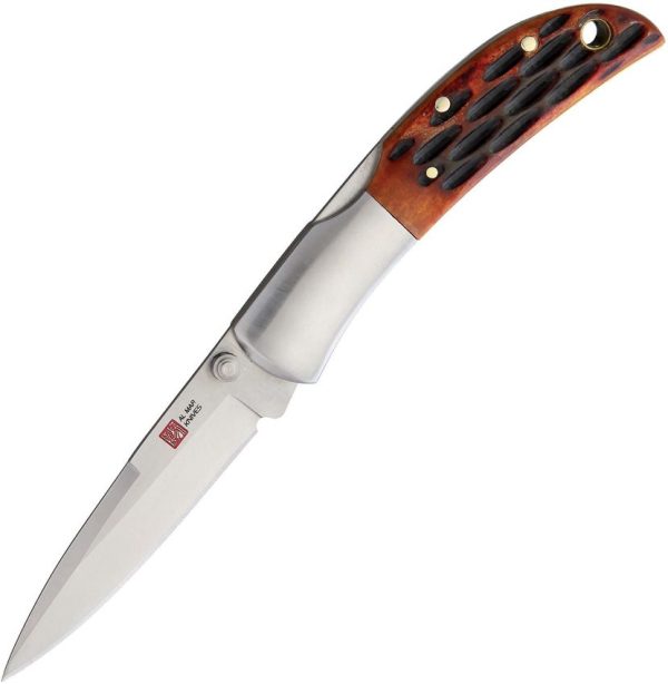 Al Mar Hawk Lockback Bone AMK7002 Folding Knife AUS-8