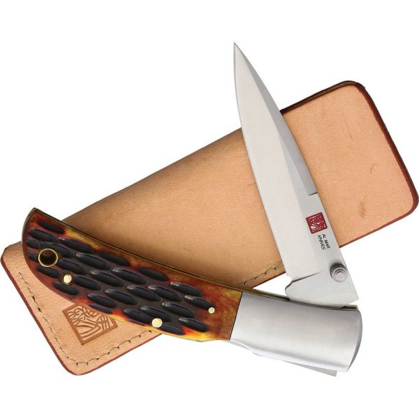 AMK7004_add_03.jpg Al Mar Falcon Lockback AMK7004 AUS-8 Folding Knife Bone Handle