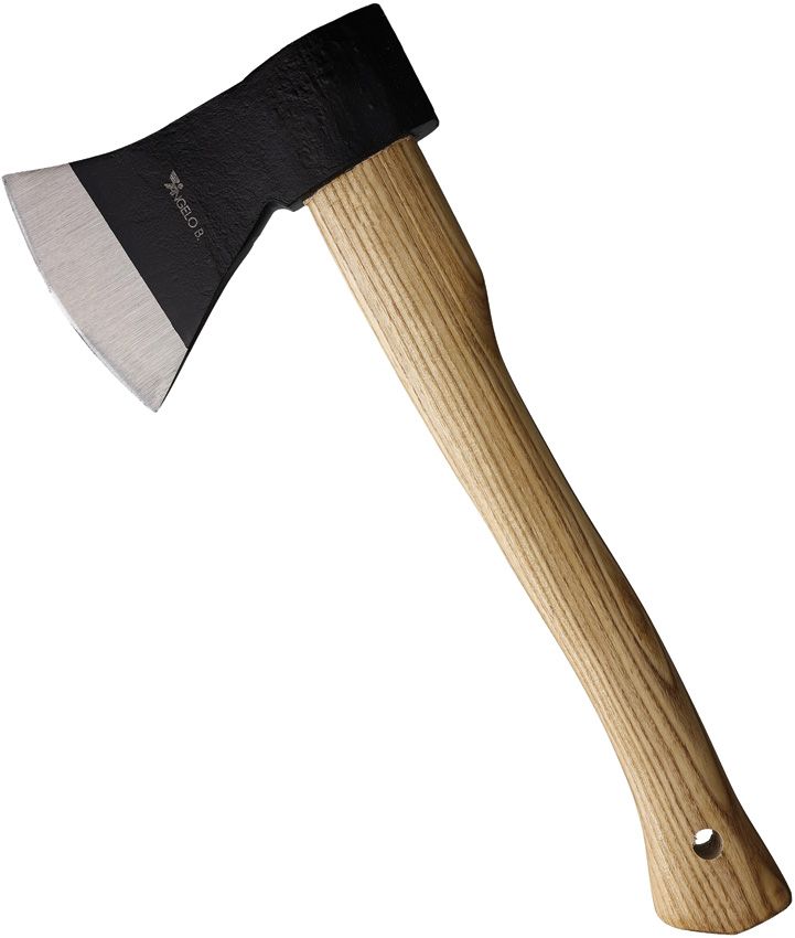 ANG110311BLK.jpg Angelo B German Style Axe 6.63" C45 Steel Head Hickory Handle