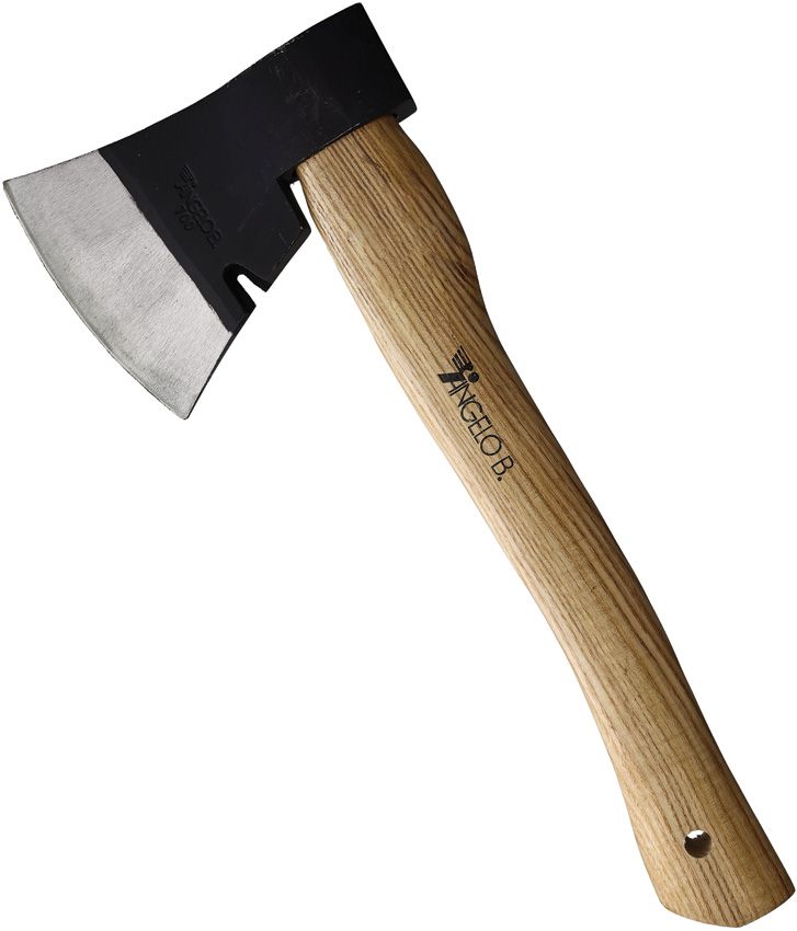 ANG110610BLK.jpg Angelo B Carpenter's Axe 6" C45 Steel Hickory Handle