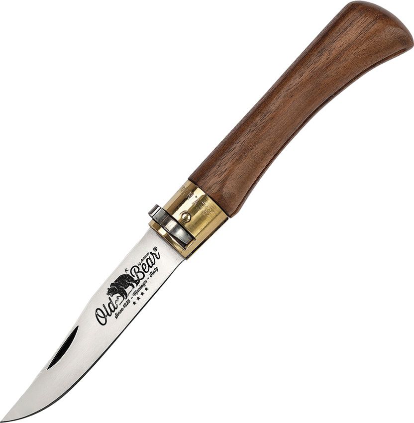 Old Bear Large Folder 3.75" 420 Stainless Blade Walnut Handle