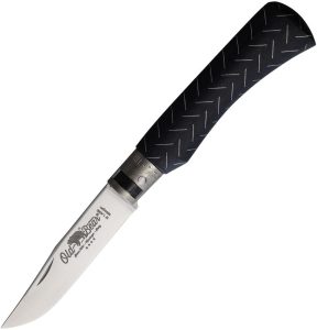 Old Bear Medium Locking Ring Black Folding Knife