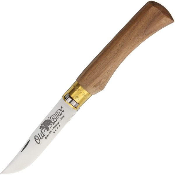Old Bear Extra Large Folding Knife 420 Stainless Walnut