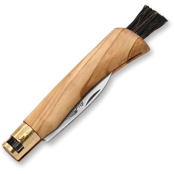 Old Bear Mushroom Knife Olive Wood 420 Stainless Folding