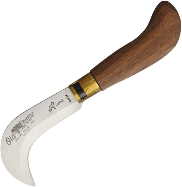 Old Bear Small Pruning Knife Walnut 420 Stainless Folding
