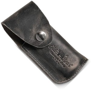 Old Bear Anthracite Leather Sheath 5in Max