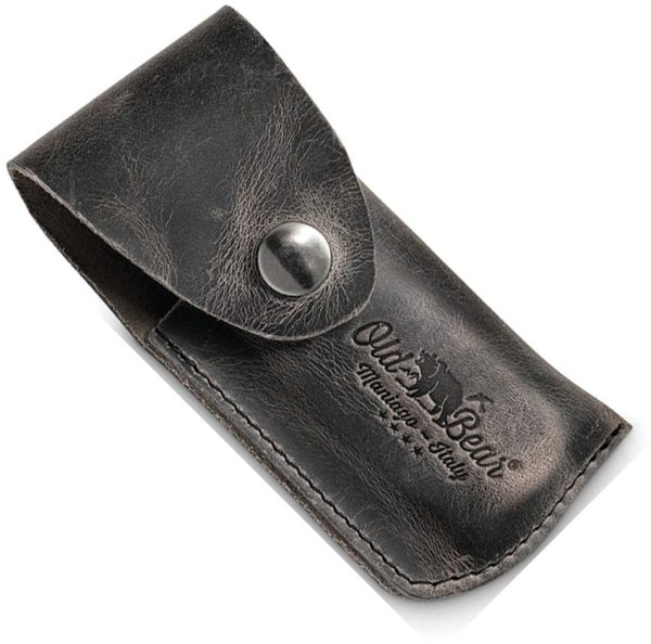 Old Bear Anthracite Leather Sheath 5in Max