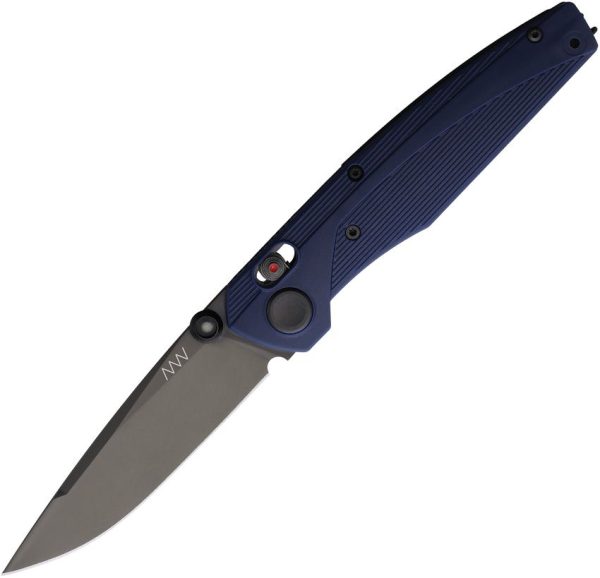 Acta Non Verba A100 Folding Knife Elmax Steel Blue GRN Handle