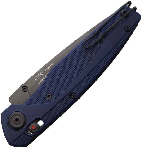 Acta Non Verba A100 Folding Knife Elmax Steel Blue GRN Handle