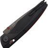 Acta Non Verba A100 A-Lock Black/Red - Sleipner Steel Button Lock