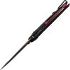Acta Non Verba A100 A-Lock Black/Red - Sleipner Steel Button Lock
