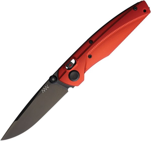 Acta Non Verba A100 A Lock Folding Knife Elmax Steel Red Aluminum