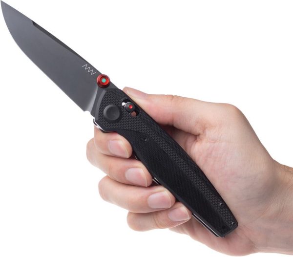 Acta Non Verba A200 A-Lock Folding Knife - Black G10