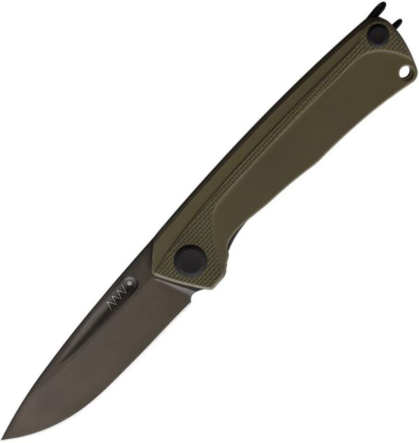 Acta Non Verba Z200 Linerlock Black DLC Olive G10