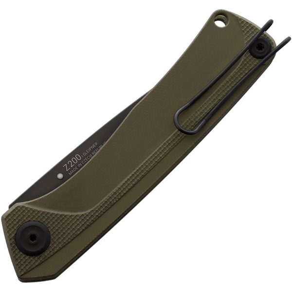 Acta Non Verba Z200 Linerlock Black DLC Olive G10
