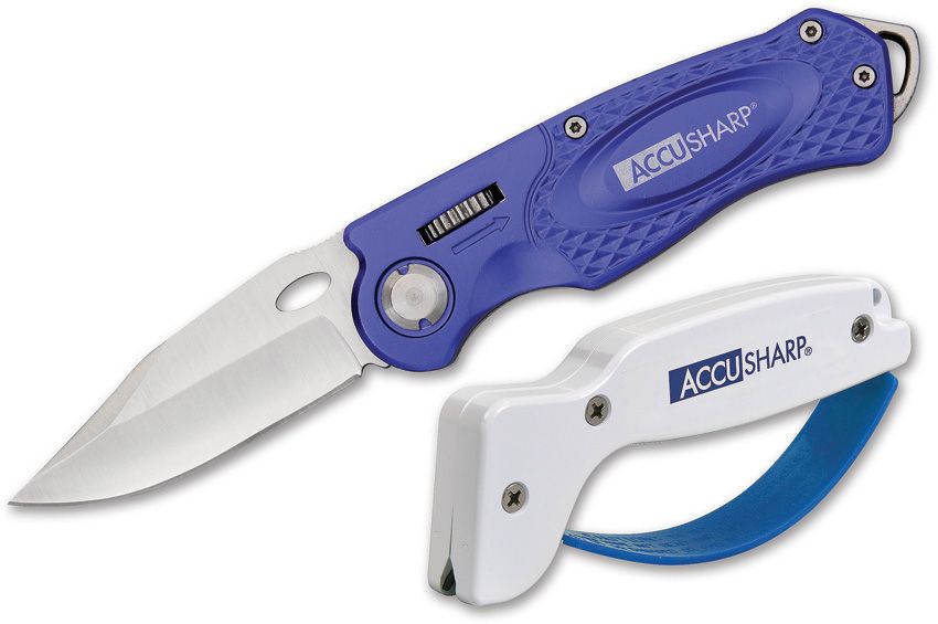 AccuSharp Wheel Lock Folding Knife 2.5" w/ Sharpener