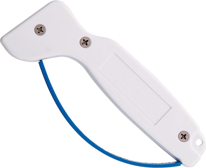 AccuSharp Knife and Tool Sharpener with Tungsten Carbide White Handle
