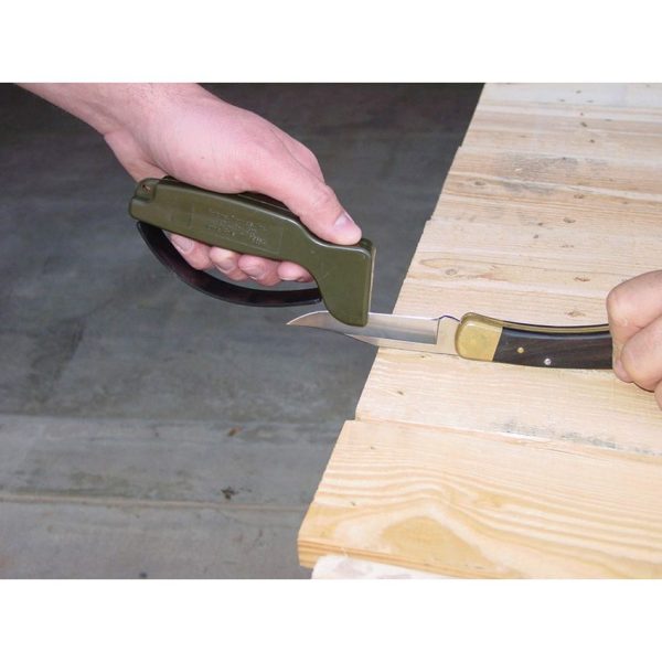 AccuSharp Knife and Tool Sharpener - Green Handle Tungsten Carbide