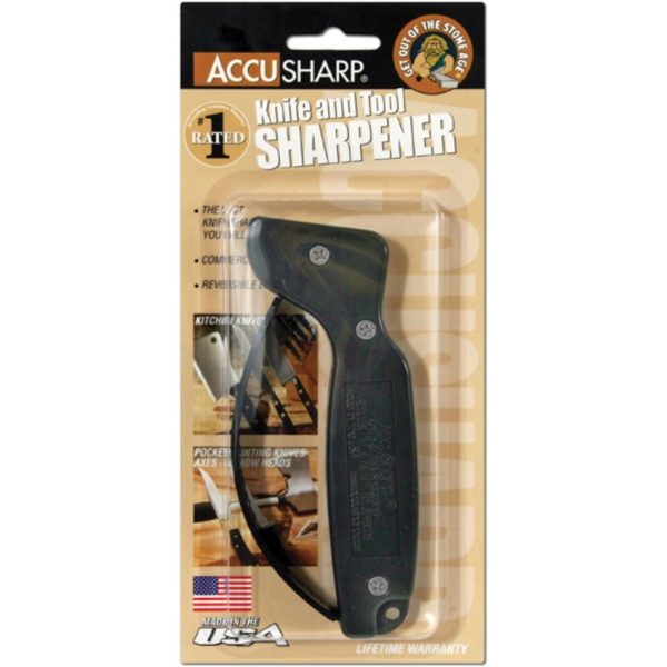 AccuSharp Knife and Tool Sharpener - Green Handle Tungsten Carbide