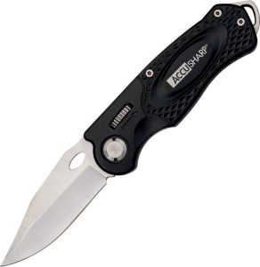AS703C.jpg AccuSharp Wheel Lock Black Folding Knife - Aluminum Handle
