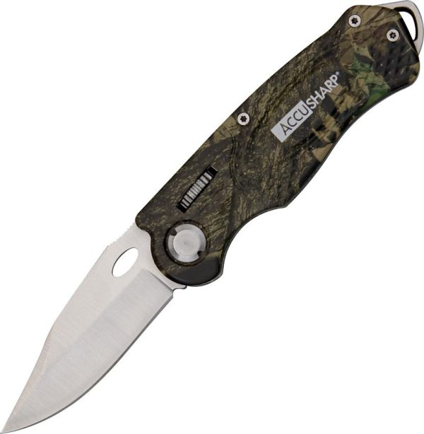 AS704C.jpg AccuSharp Wheel Lock Camo Folding Knife - Aluminum