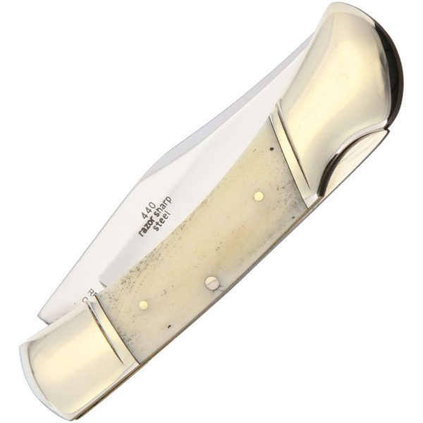 Alaska Scrimshaw ASC2 Wolf Lockback Folding Knife 2.75" Stainless