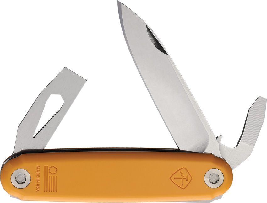 American Service Knife Jefferson Orange Folding Knife, 3.63" Closed