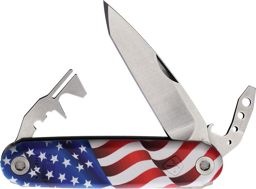 American Service Knife Washington Flag Folding Knife 3.63" Closed