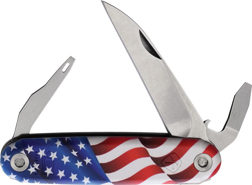 American Service Knife Alchesay Folding Knife 3.63" American Flag