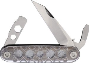 ASK004CLR.jpg American Service Knife Iron Sides Clear Synthetic Folder