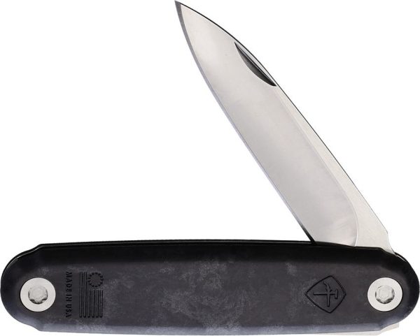 ASKONECF.jpg American Service Knife The ONE Carbon Fiber Drop Point Folder