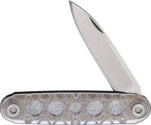 ASKONECLR.jpg American Service Knife The ONE Folder Clear Handle Drop Point