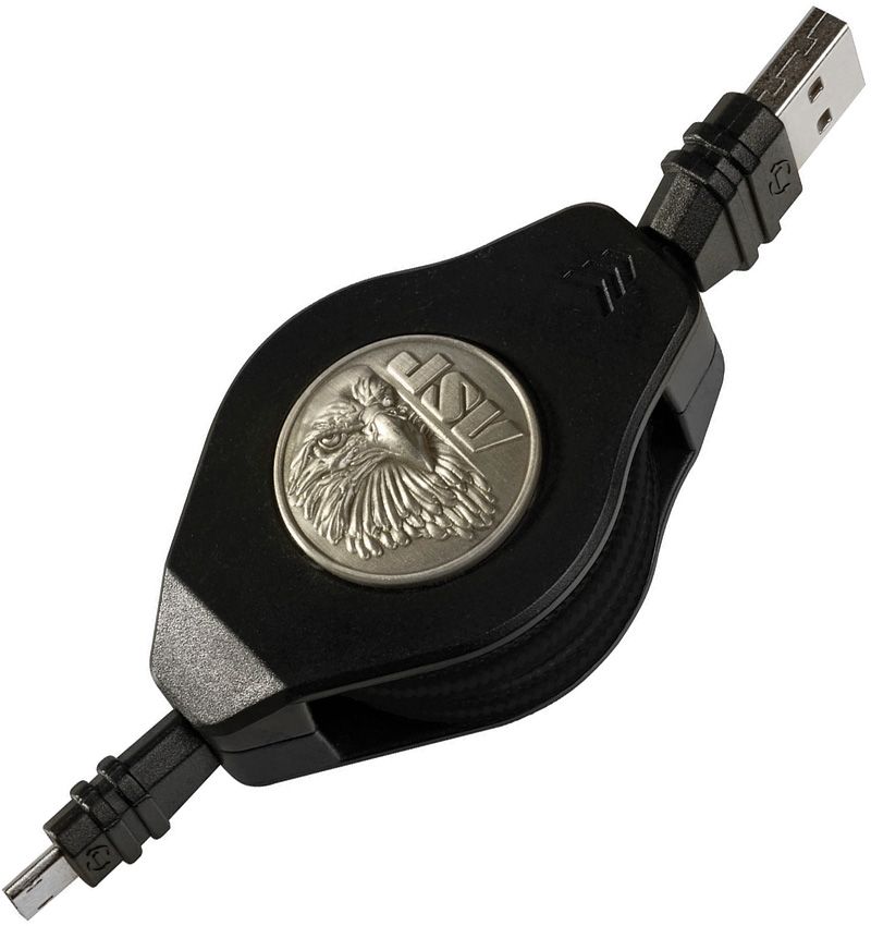 ASP Retractable Plus 33.5" USB Charging Cord with Reversible Plugs