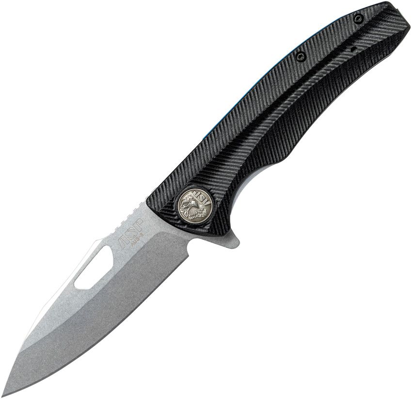 ASP Police Duty Linerlock Folding Knife 3.5" AUS-8 Black G10