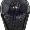 ASP Open Top Handcuff Case Black Basketweave Leather